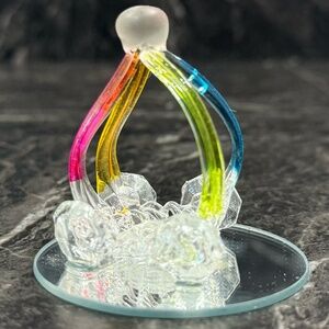 Spun Glass Miniature Carriage Figurine